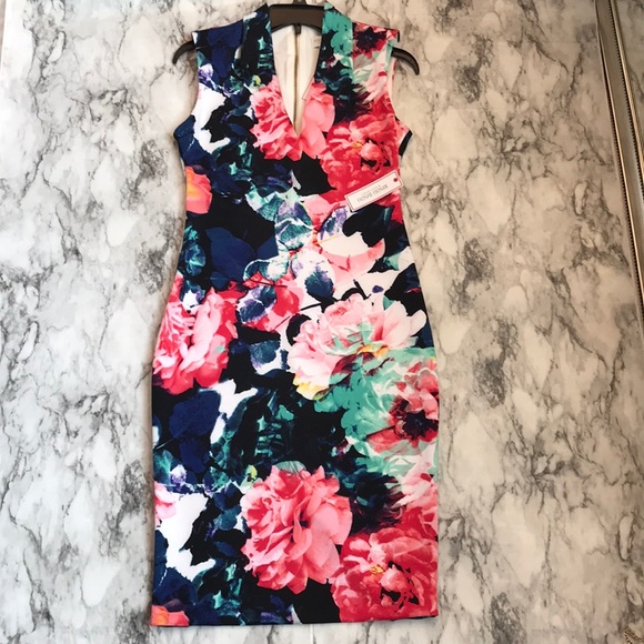 Bisou Bisou Dresses & Skirts - NWT! Bisou Bisou floral print sheath dress